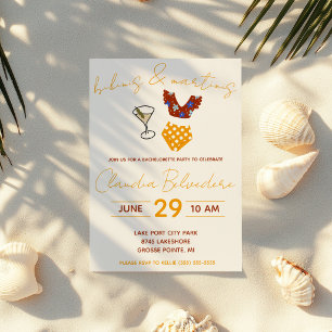 Invitation Bikinis et Martinis Thématique Bachelorette