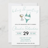 Invitation Bikinis et Martinis Thématique Bachelorette (Devant)