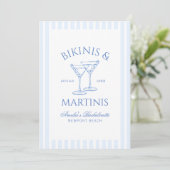 Invitation Bikinis & Martinis Week-end de Fiançailles Vert en (Debout devant)