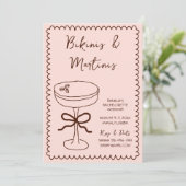 Invitation Bikinis tirés à la main & Martinis Bachelorette (Debout devant)
