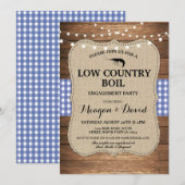 Invitation Bilan bleu de la partie de l'engagement à l'ébulli (Devant / Derrière)