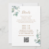 Invitation Bilingue Chinois Eucalyptus Traditionnel (Dos)
