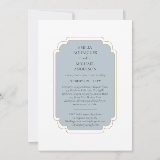 Invitation Bilingue Espagnol Boda Mariage Budget (Dos)
