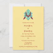 Invitation BILINGUE Type De Bonheur | Mariage tibétain (Dos)