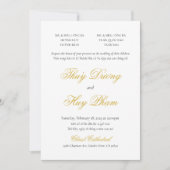 Invitation bilingue vietnamienne en script (Devant)