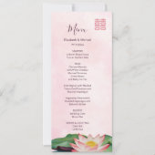 Invitation BILINGUES Aquarelle Lotus Mariage chinois (Devant)