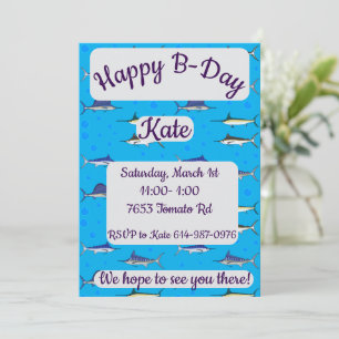 Invitation Bill Fish Joyeux anniversaire