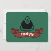 Invitation Billard Anniversaire Thème de la fête Photo person (Dos)