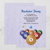 Invitation Billard Balls (Devant / Derrière)