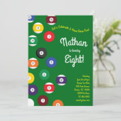 Invitation Billard de la piscine Sports de la fête Anniversai (Debout devant)