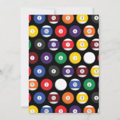 Invitation Billard de la piscine Sports de la fête Anniversai (Dos)