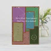 Invitation Billard de tournoi de billard de compétition Table (Debout devant)