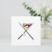 Invitation Billard et billes de piscine (Debout devant)