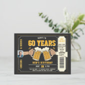 Invitation Billet à thème de la bière noir Hommes Adulte Anni (Debout devant)