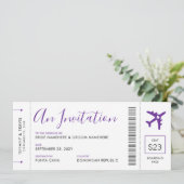Invitation Billet Avion de Passe d'embarquement Mariage de vo (Debout devant)