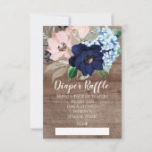 Invitation Billet Baby shower bleu et bleu marine Refroidisse (Devant)