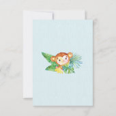 Invitation Billet Baby shower Déchets Safari Jungle (Dos)