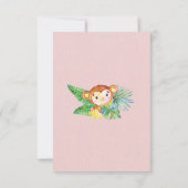 Invitation Billet Baby shower Déchets Safari Jungle (Dos)