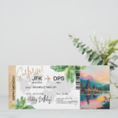 Invitation Billet Bali Surprise Birthday Boarding Pass (Debout devant)