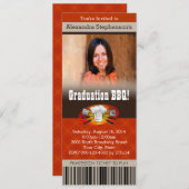 Invitation Billet BBQ BBQ BBQ BBQ BBQ BBBQ Couleur Photo (Devant / Derrière)