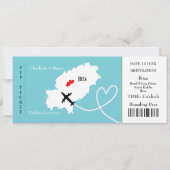 Invitation Billet Boarding Pass Mariage Destination Ibiza (Devant)