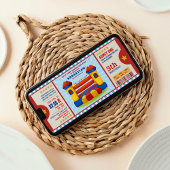 Invitation Billet Bounce House couleur modifiable Anniversair