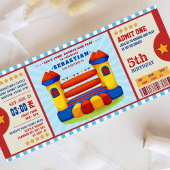Invitation Billet Bounce House couleur modifiable Anniversair