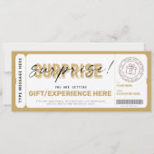 Invitation Billet cadeau Anniversaire Surprise Modèle (Devant)