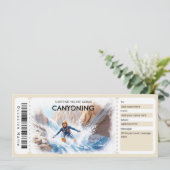 Invitation Billet cadeau canyoning (Debout devant)
