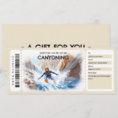 Invitation Billet cadeau canyoning (Devant / Derrière)