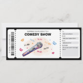 Invitation Billet cadeau comique Show, Billet comique Stand U (Devant)