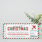 Invitation Billet cadeau de Noël Boarding Pass (Debout devant)