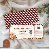 Invitation Billet cadeau de nuit pour cinéma d'anniversaire
