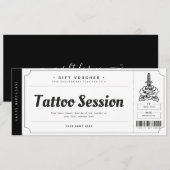 Invitation Billet cadeau de tatouage Bon de certificat (Devant / Derrière)