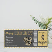 Invitation Billet cadeau de tatouage personnel (Debout devant)