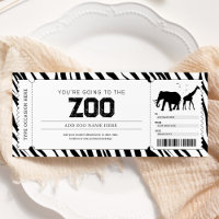 Billet cadeau de voyage au zoo Chèque-cadeau Coupo