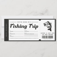 Billet cadeau de voyage de pêche Certificat