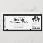 Invitation Billet cadeau expérience Montgolfière (Devant)