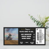 INVITATION BILLET CADEAU MONSTRE DE CAMION SURPRISE (Debout devant)