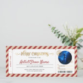 Invitation Billet cadeau pour spectacle d'événement de concer (Debout devant)