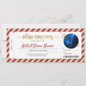 Invitation Billet cadeau pour spectacle d'événement de concer (Devant)