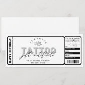 Invitation Billet cadeau pour tatouage personnalisé (Devant / Derrière)