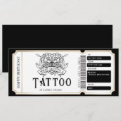 Invitation Billet cadeau pour tatouage personnalisé (Devant / Derrière)