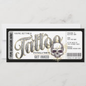 Invitation Billet cadeau pour un tatouage Get Inked (Devant)