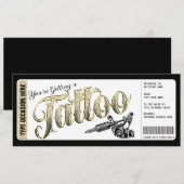 Invitation Billet cadeau pour un tatouage Get Inked (Devant / Derrière)