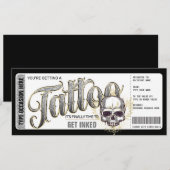 Invitation Billet cadeau pour un tatouage Tattoo Get Inked (Devant / Derrière)