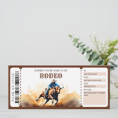 Invitation Billet cadeau surprise Bull Rodeo (Debout devant)