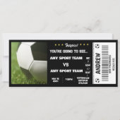 INVITATION BILLET CADEAU SURPRISE FOOTBALL (Devant)