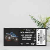 INVITATION BILLET CADEAU SURPRISE MONSTER TRUCKS (Debout devant)