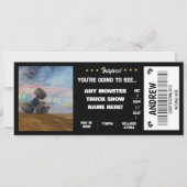 INVITATION BILLET CADEAU SURPRISE MONSTER TRUCKS (Devant)